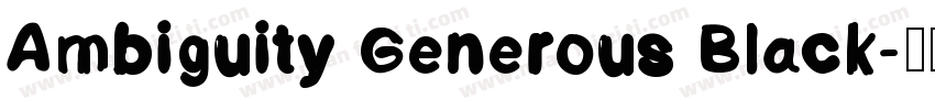 Ambiguity Generous Black字体转换